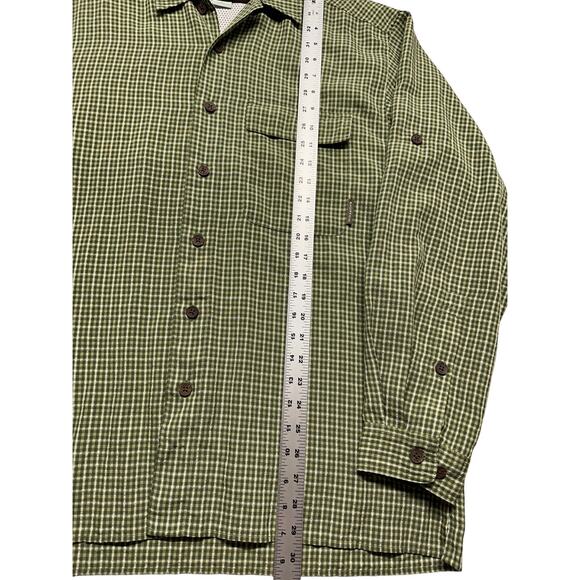 ExOfficio Buzz Off Insect Shield Long Sleeve Men's Shirt Green Plaid Large - Picture 4 of 14